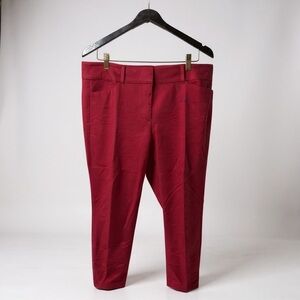 LOFT Sutton Skinny Ankle Pants Women’s 12 Pink Stretch